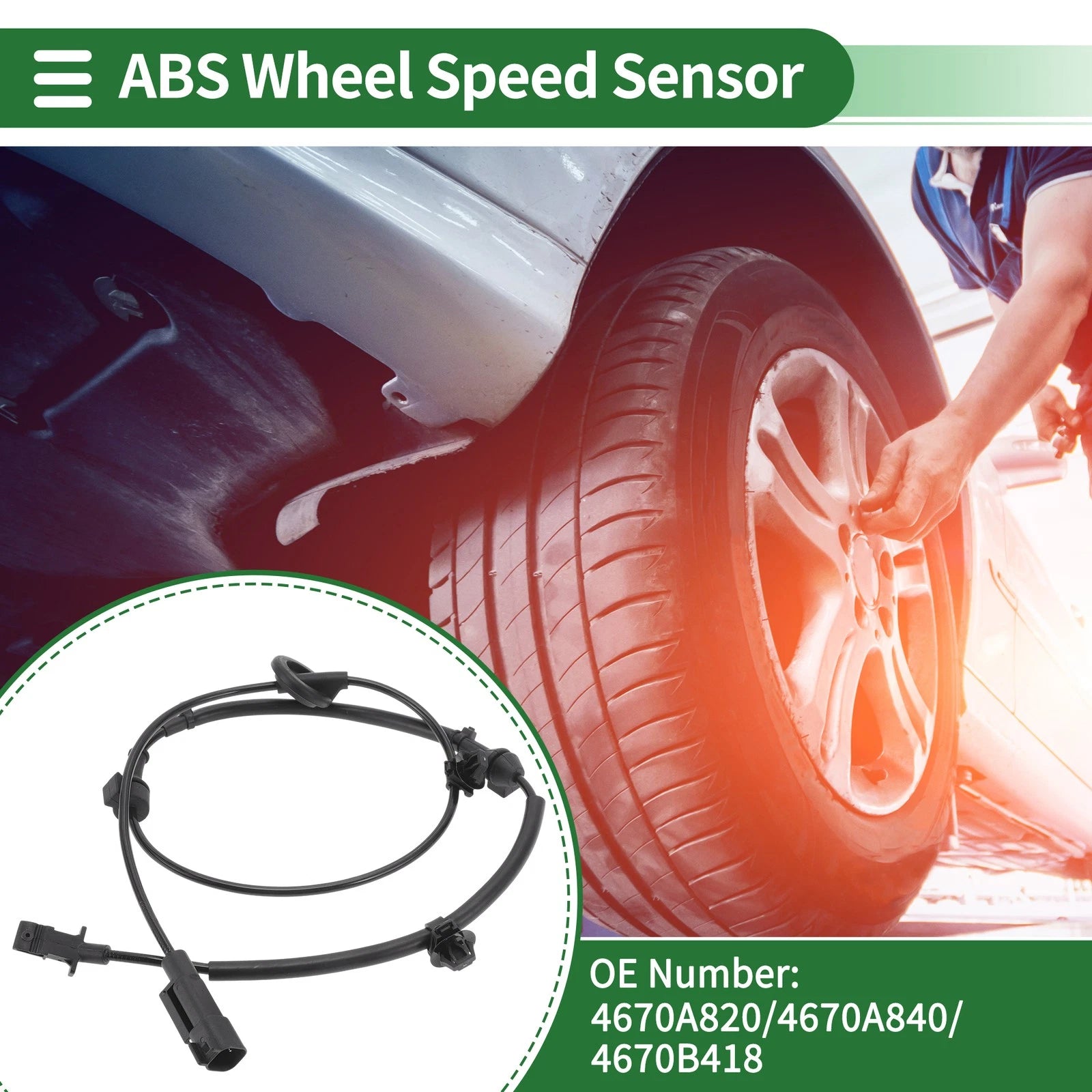 ABS Wheel Speed Sensor Rear Right Replacement for Mitsubishi ASX (2010–2022)