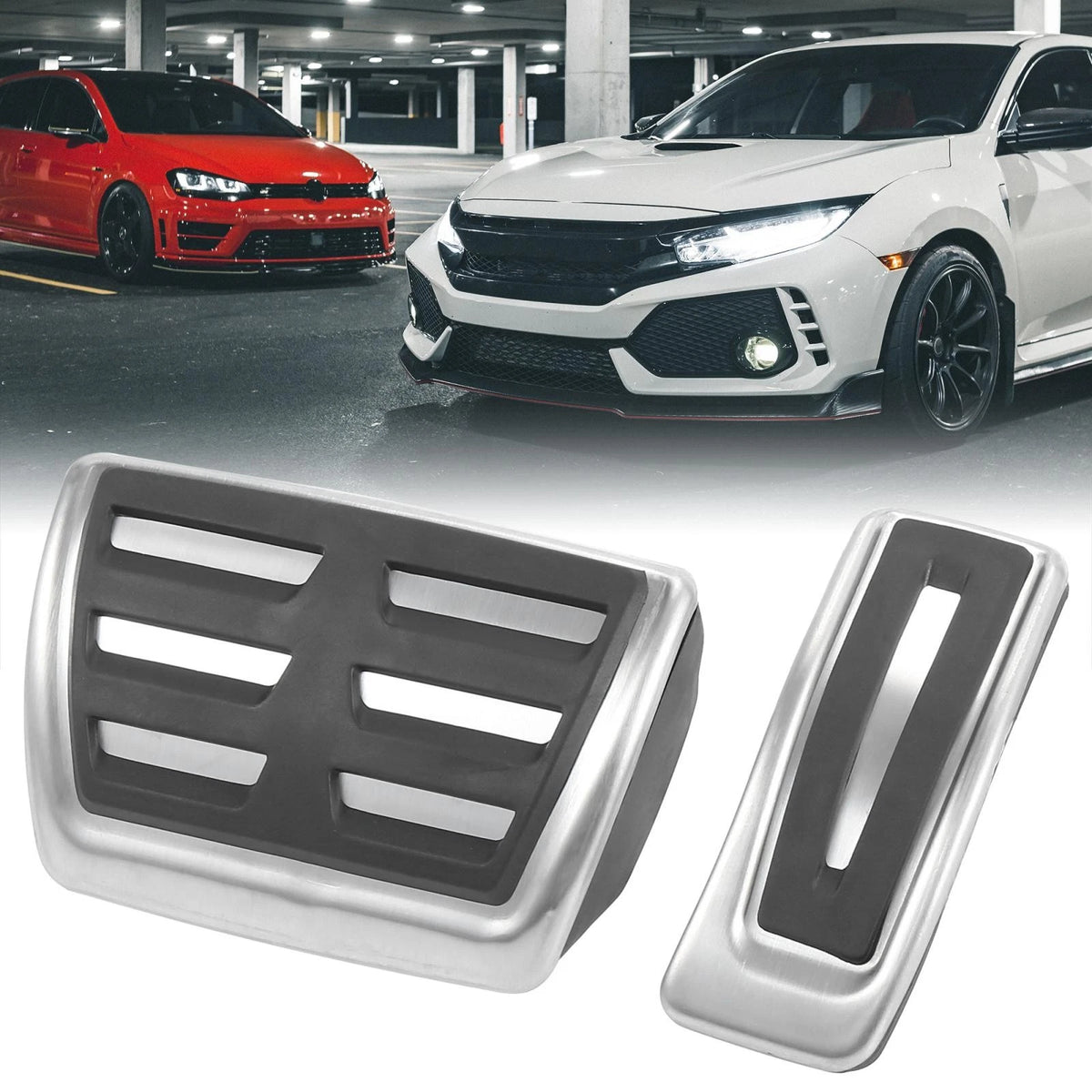 Accelerator Brake Foot Pedal Pads Cover Kit for Audi A6 Quattro A7 Quattro (2012–2018)