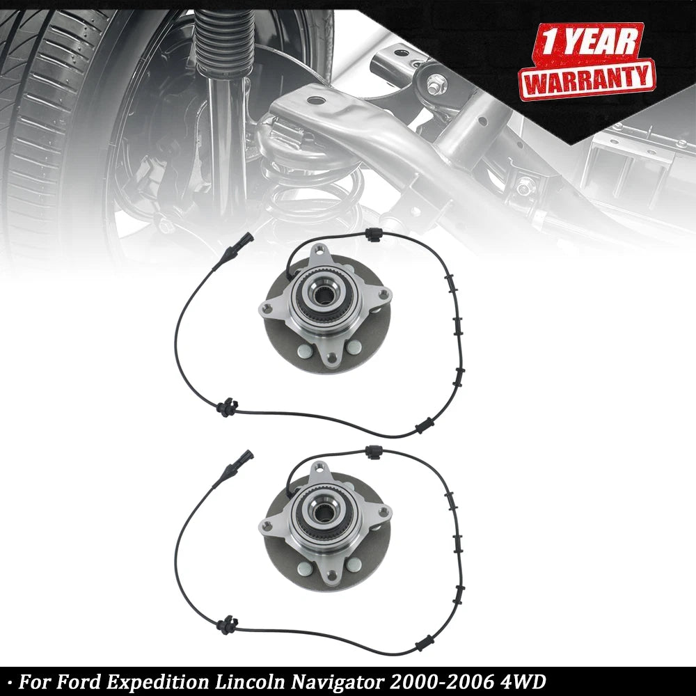 2Pcs Wheel Hub Bearing for Ford Expedition, Lincoln Navigator (2000–2006) 4WD