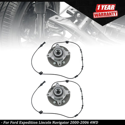 2Pcs Wheel Hub Bearing for Ford Expedition, Lincoln Navigator (2000–2006) 4WD