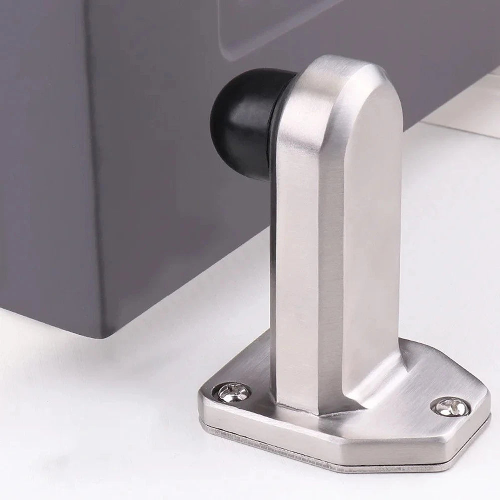 Heavy Duty Door Stop with Rubber Shock Absorption for Bathroom Doors