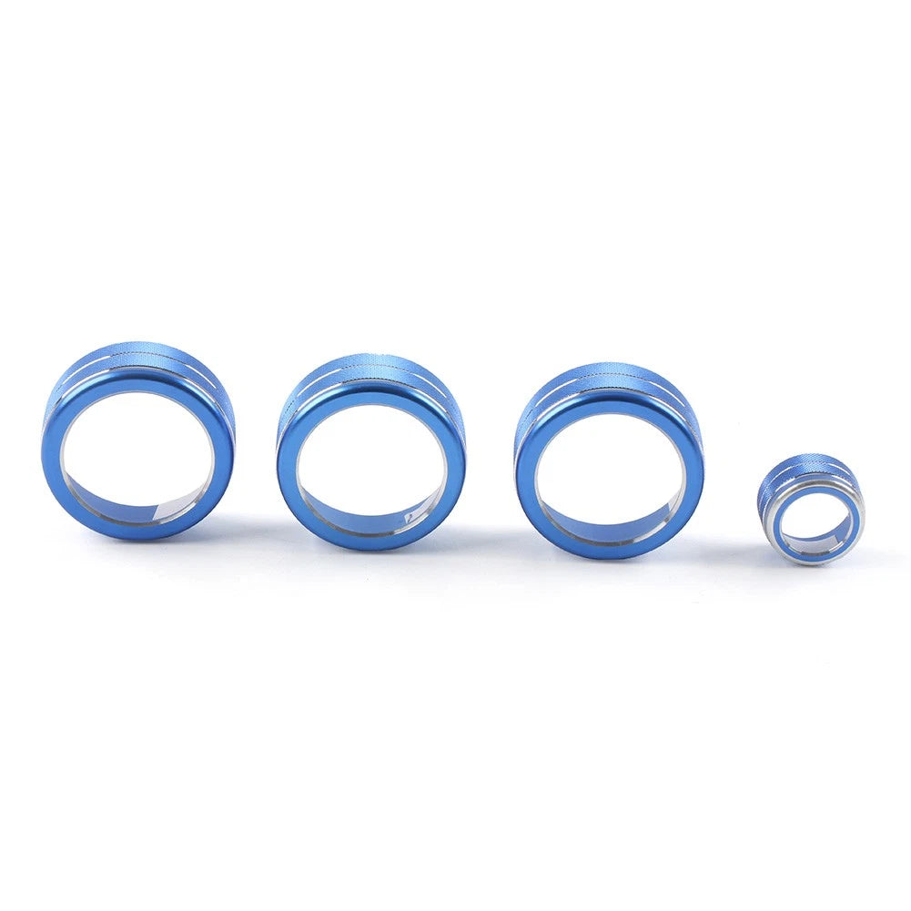 4X AC Climate Control Button Ring Cover for Honda Civic (2022–Present) Blue