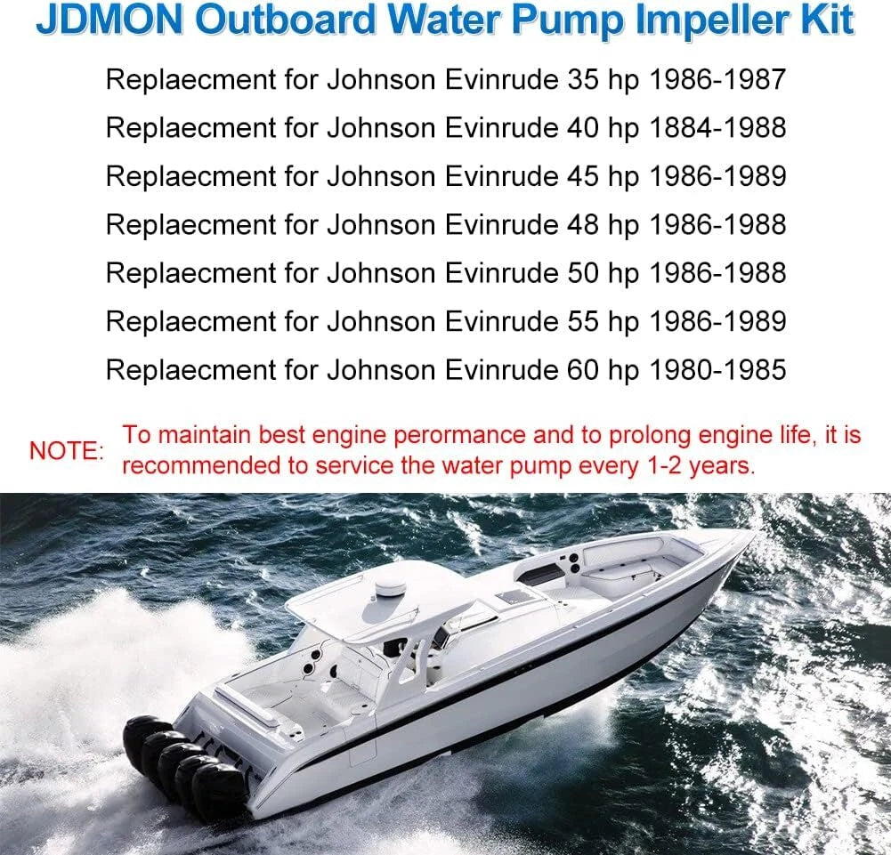 Water Pump Impeller Kit for Johnson Evinrude BRP 439077 (N/A)