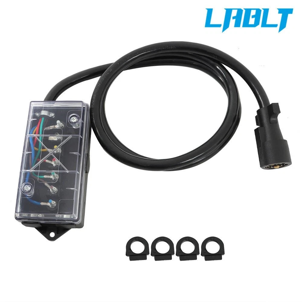 7 Way Trailer Cable 6/8FT with 7 Pin Plug for RV