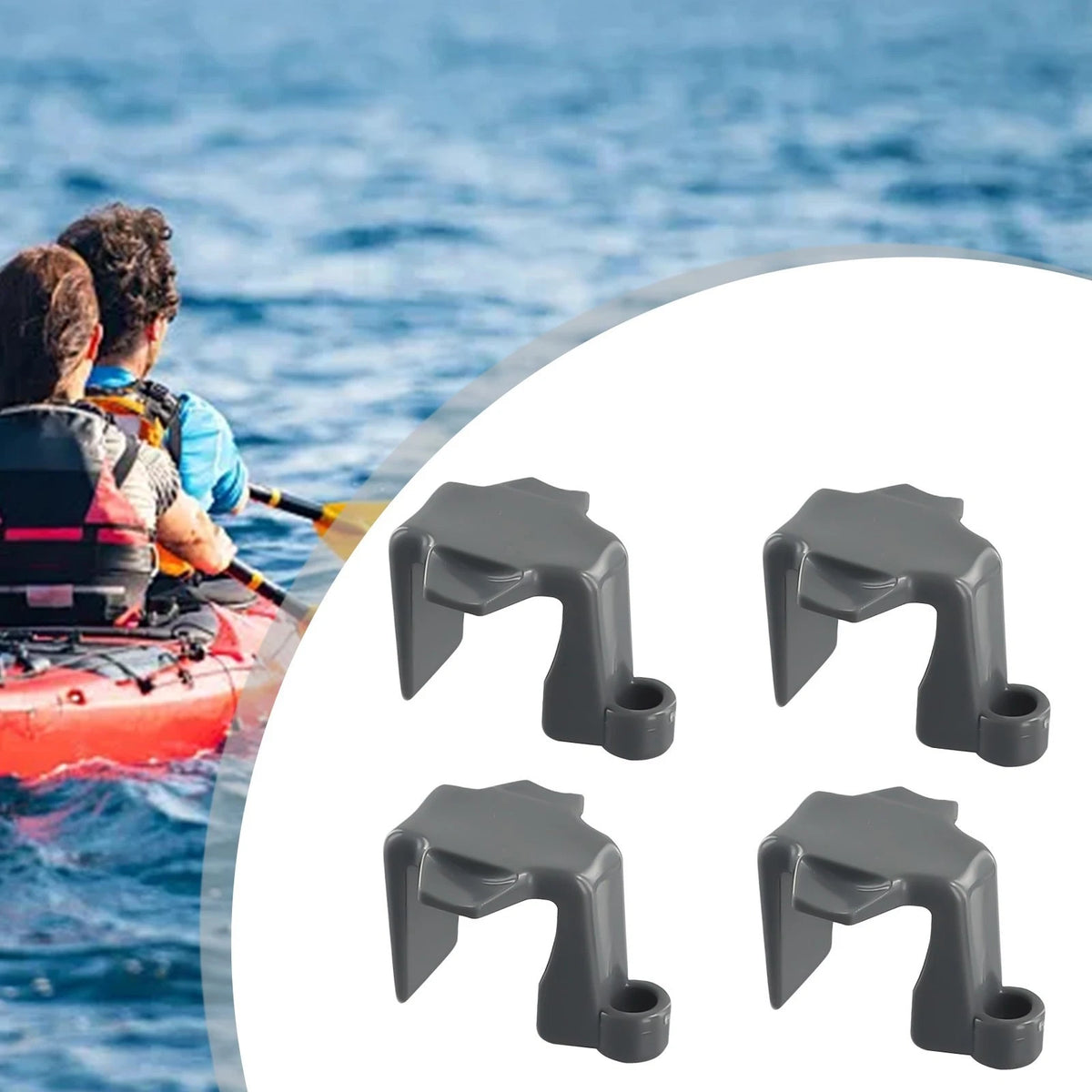 4X Pontoon Boat Rail Clips for Square Tubing