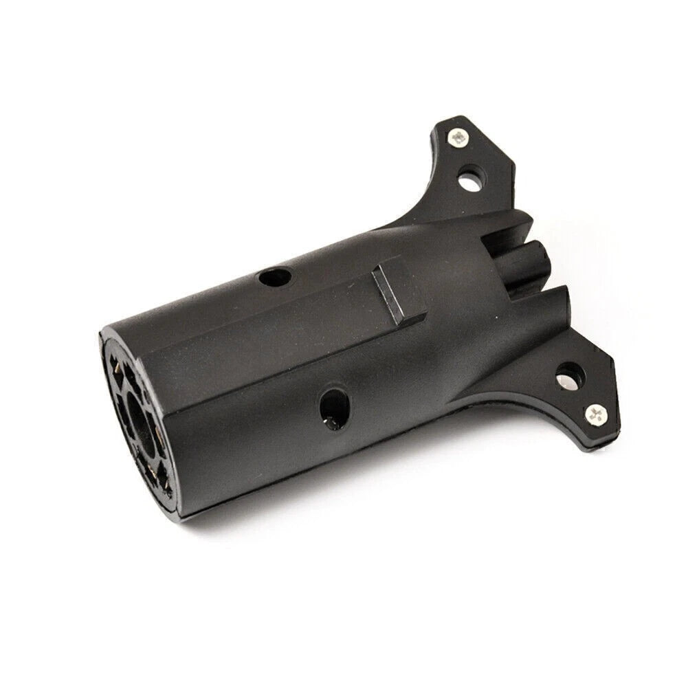 7 Way Round to 4 Pin Flat Trailer Light Adapter Plug Connector