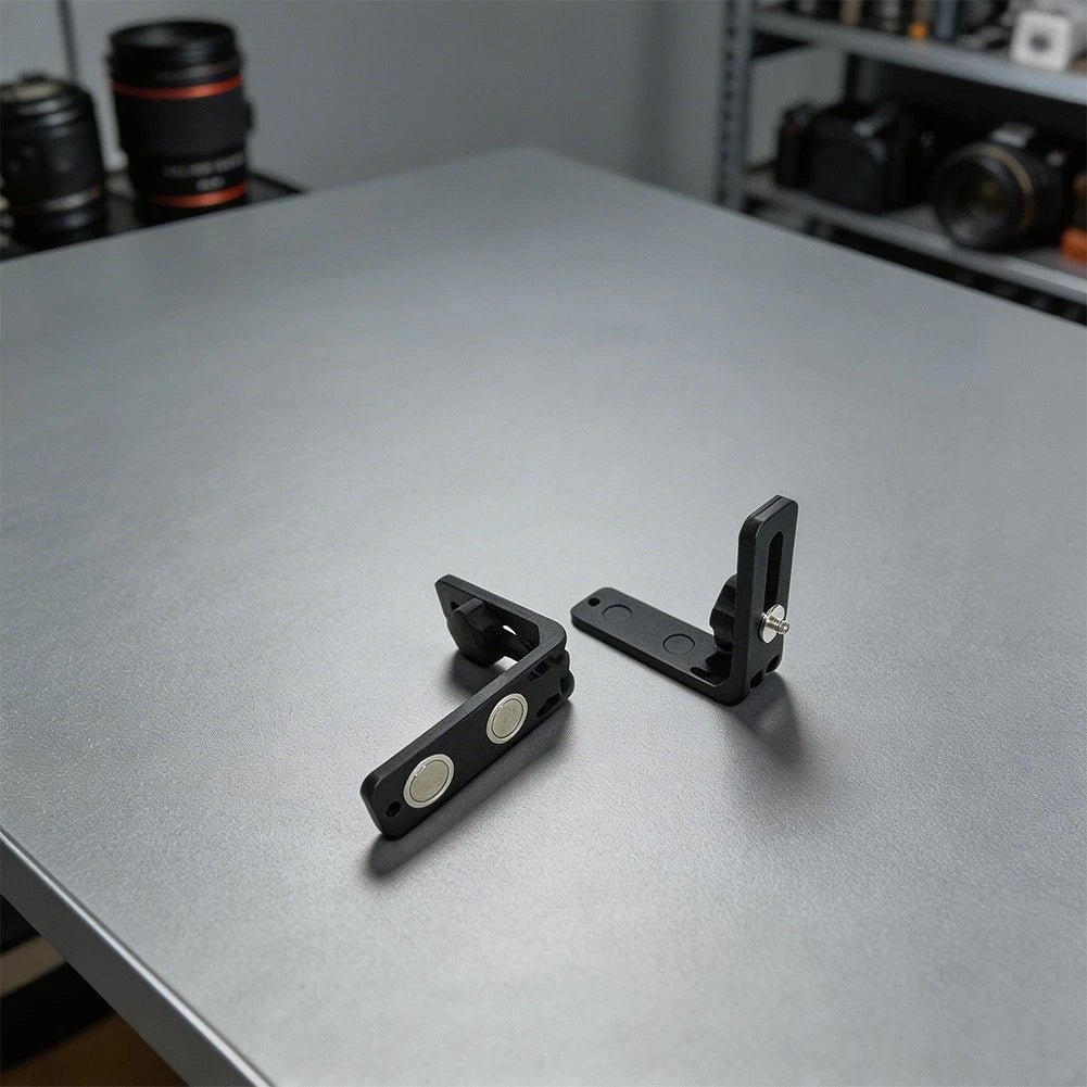 Wall Mount Magnetic L Bracket for Level Tools (5/8 inch, 1/4 inch Thread)