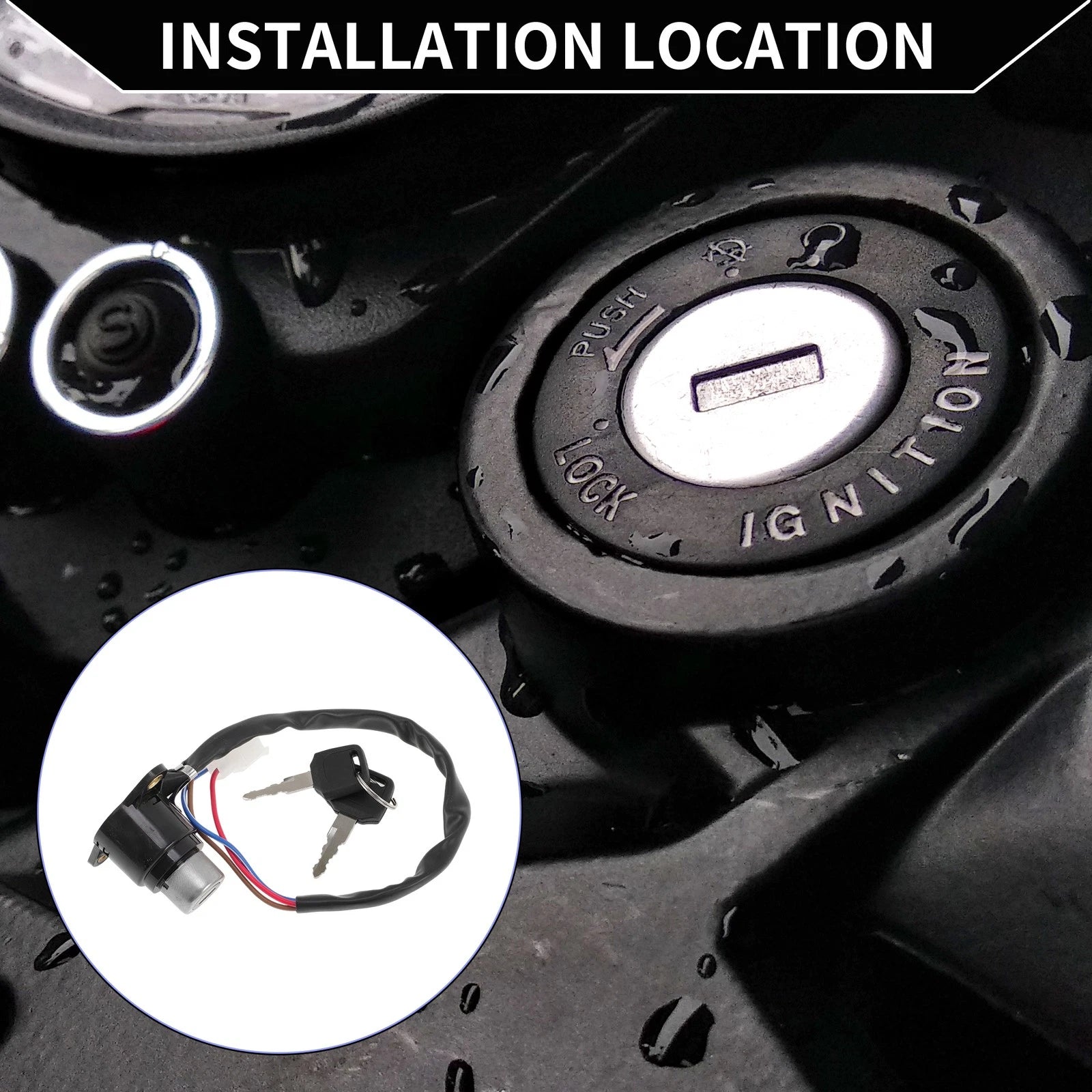 Ignition Key Switch Replacement for Honda Magna 750 Deluxe VF750CD (1995–1996)
