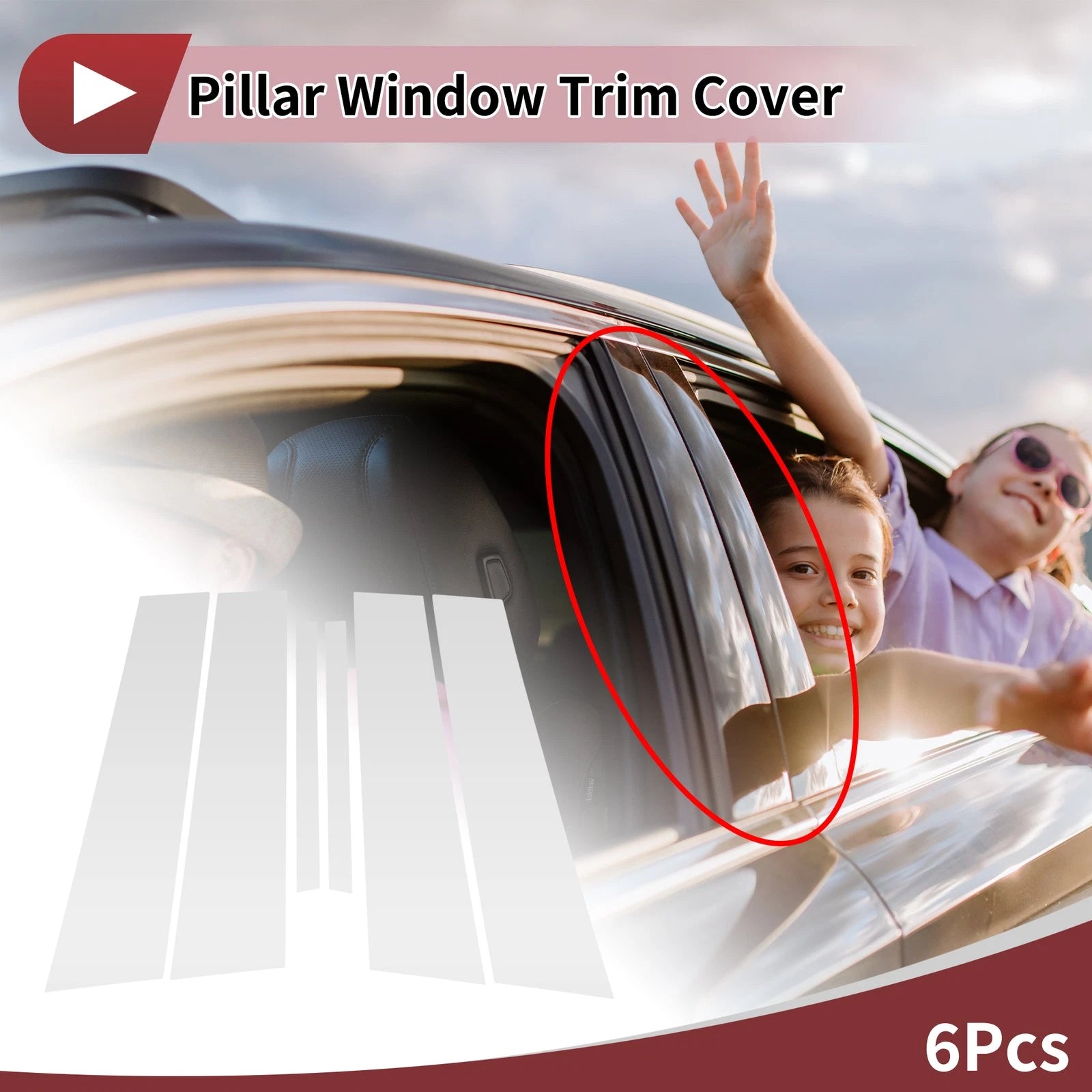 Door Pillar Window Trim Replacement for Chevrolet Sail (2014–2018) Left Right
