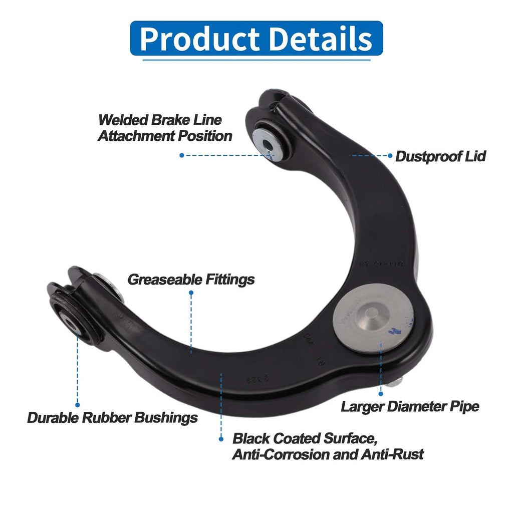 2Pcs Rear Upper Control Arms with Ball Joints for Dodge Caliber (2007–2012)