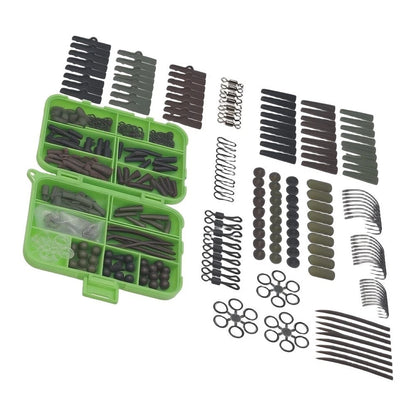 173pcs Fishing Gear Set for Hooks Lures Swivels Snaps