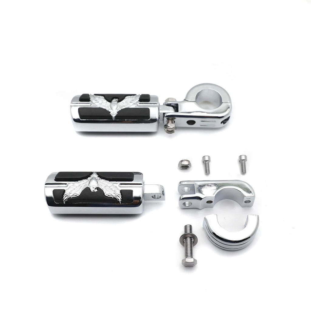 Chrome Foot Pegs for Triumph Rocket (1.25")