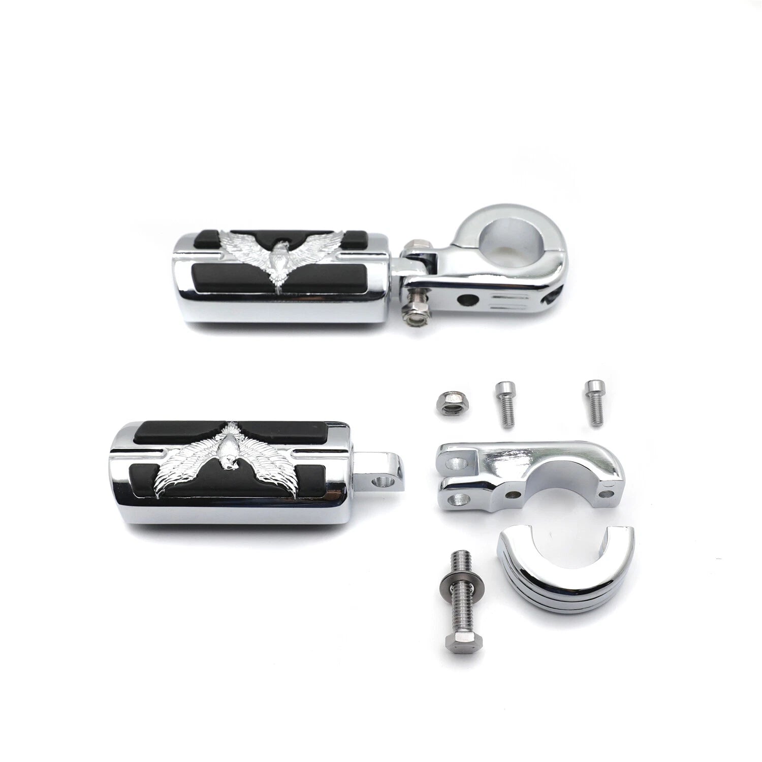Chrome Foot Pegs for Triumph Rocket (1.25")