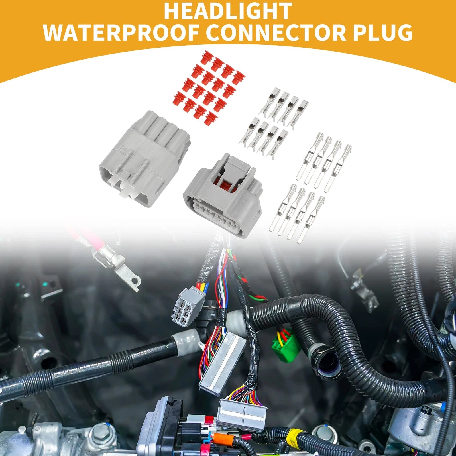 Headlight Waterproof Connector Plug 8 Pin for Toyota (2012–2024)