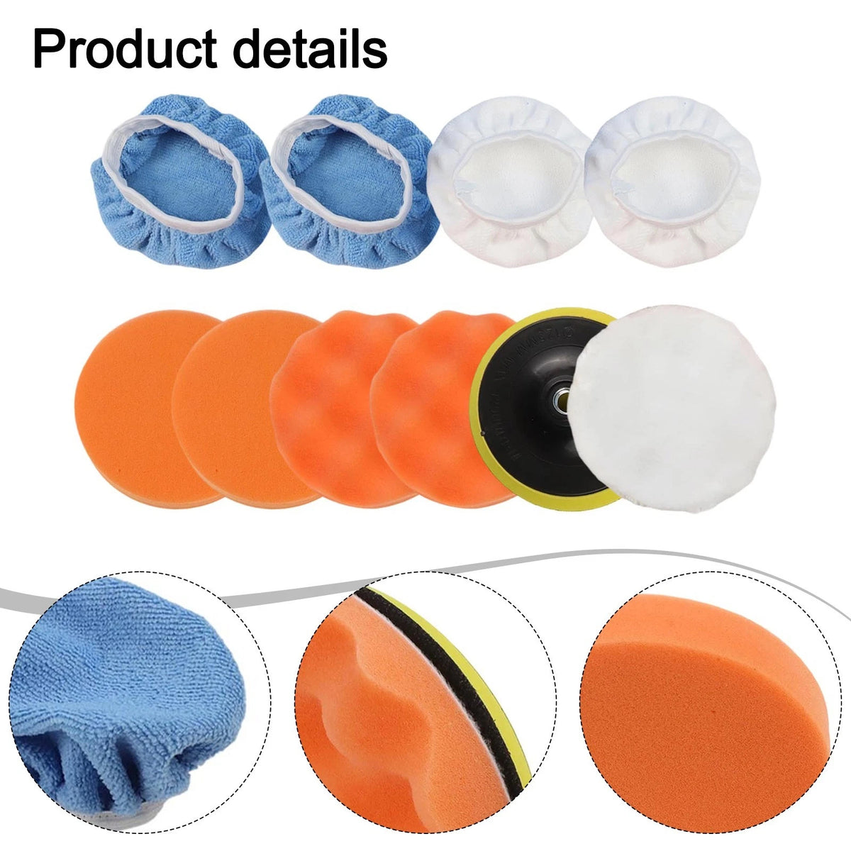 5 Inch Sponge Pads for Car Cleaning and Restoration Tasks
