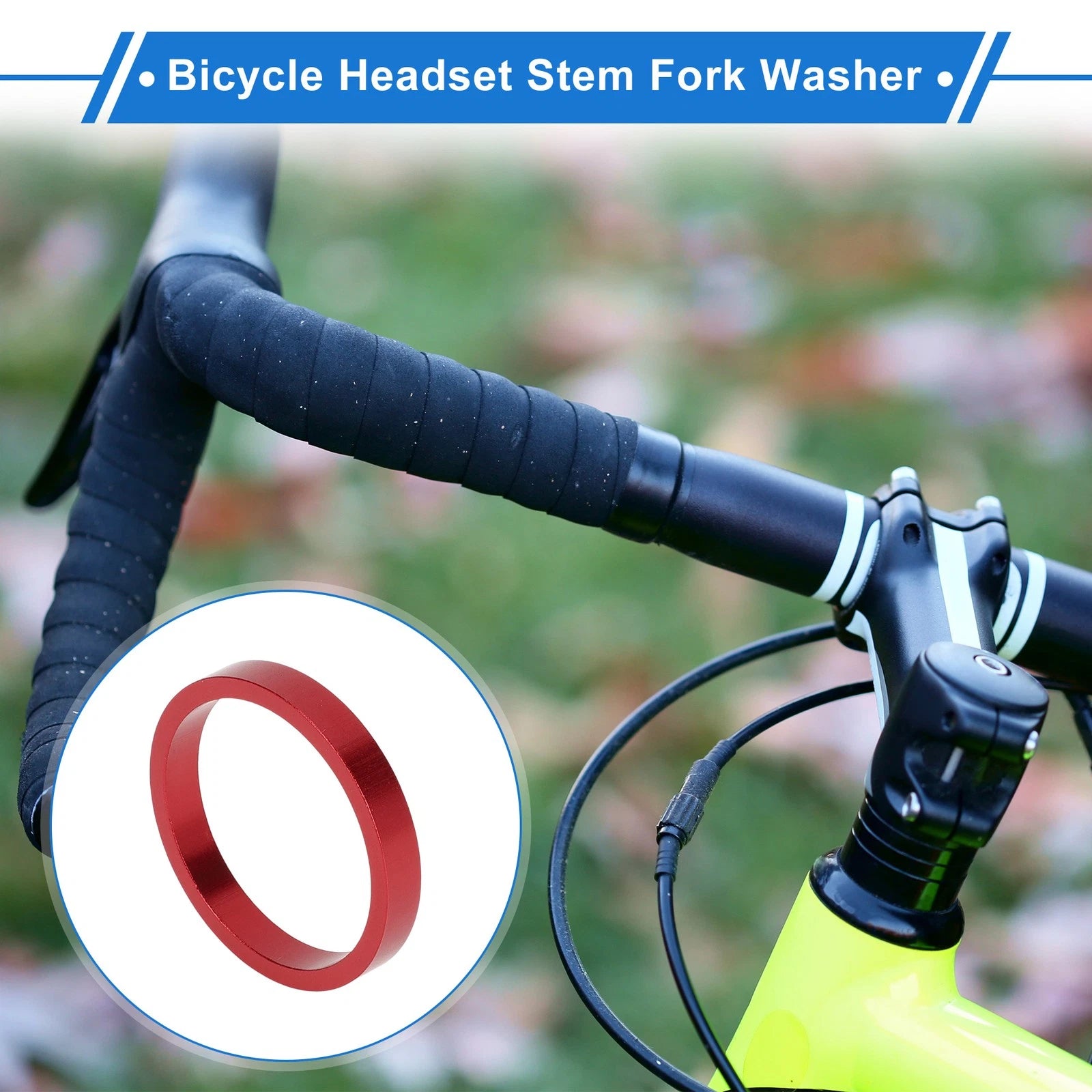 Headset Spacer 5mm Front Fork Washer for 1-1/8" Bike Stem Red
