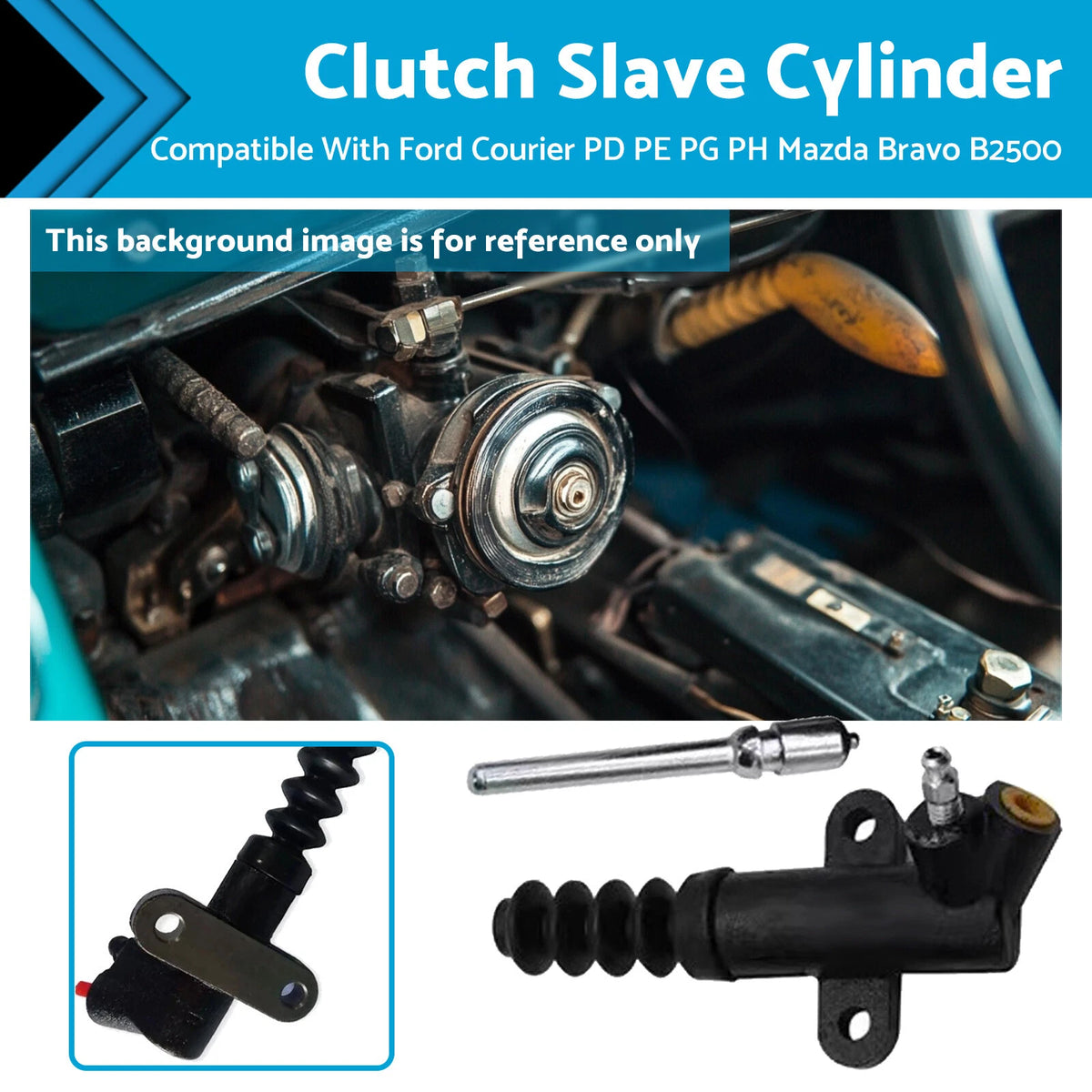 Clutch Slave Cylinder for Ford Courier PD PE PG PH Mazda Bravo B2500 (1998–2006)