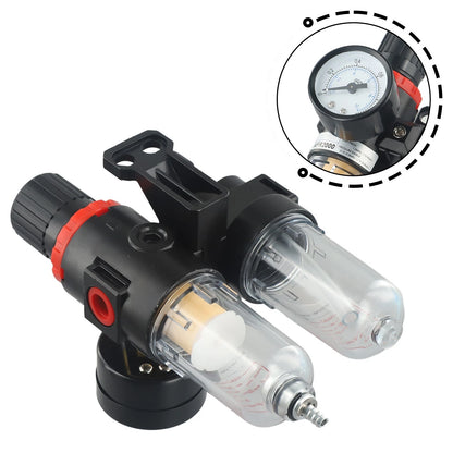 Air Compressor Filter Tool with Pressure Gauge for Automotive Use