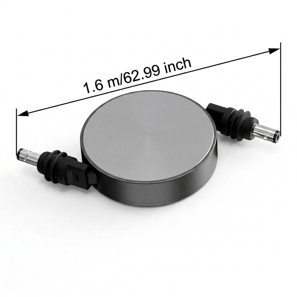 Retractable DC Power Cord for Organized Mobile Power