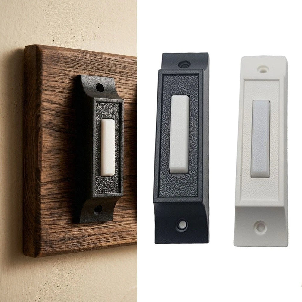 2X Wired Doorbell Switch for Home Installation - Retro Zinc Alloy