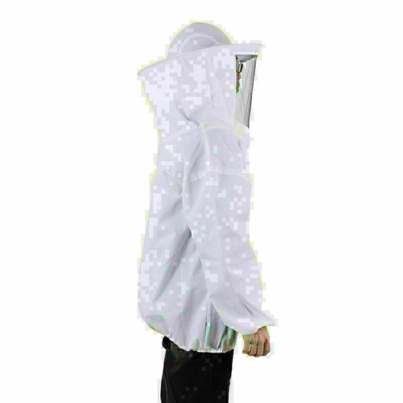Beekeeping Beekeeper Jacket With Net Protective Veil Smock Coat Suit White z