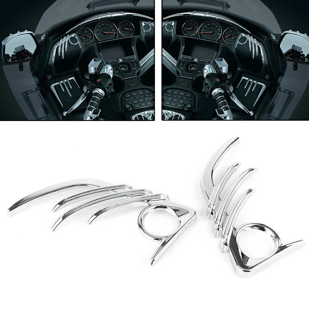 Chrome Front Speaker Outer Trim Decor fit Honda GL1800 & F6B 2006-2017
