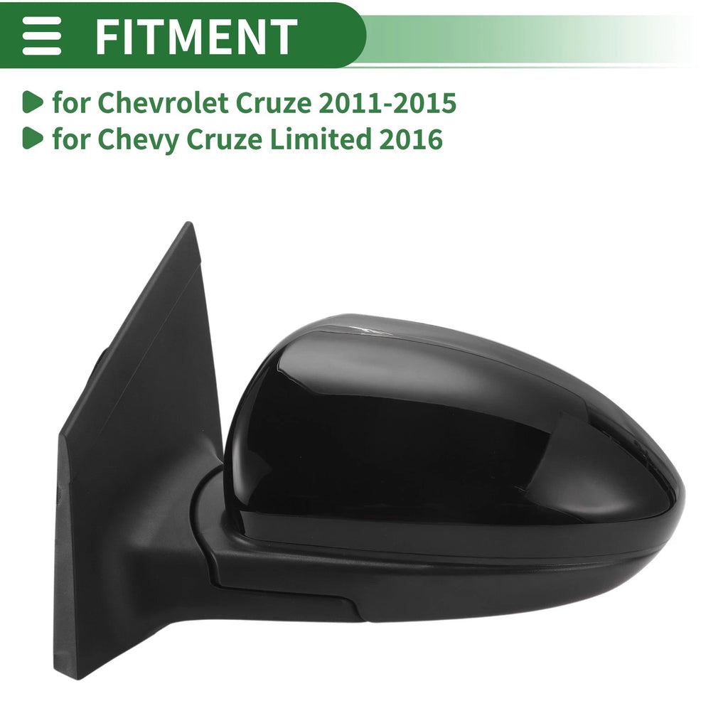 Door Mirror Replacement Left Driver Side 5 Pins for Chevrolet Cruze (2011–2015)