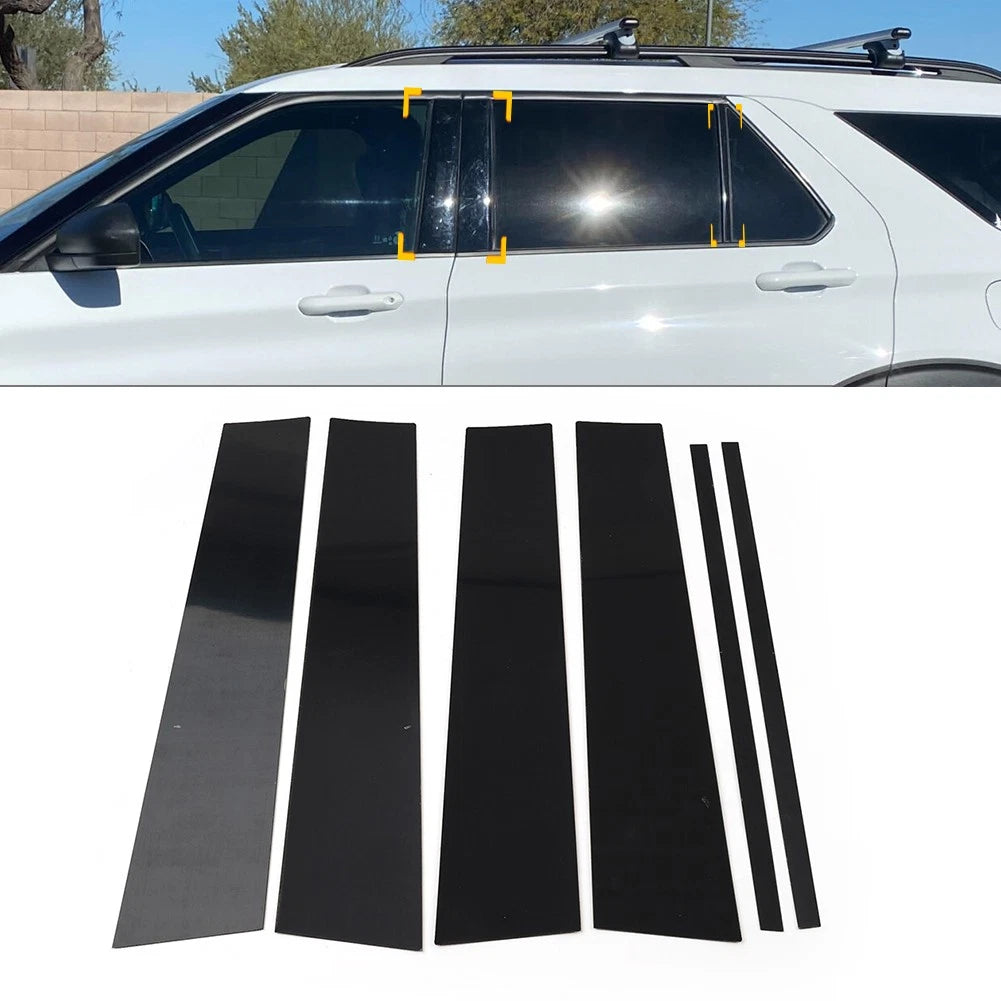 Pillar Posts Trim Kit for Ford Explorer (2020–2023) Black