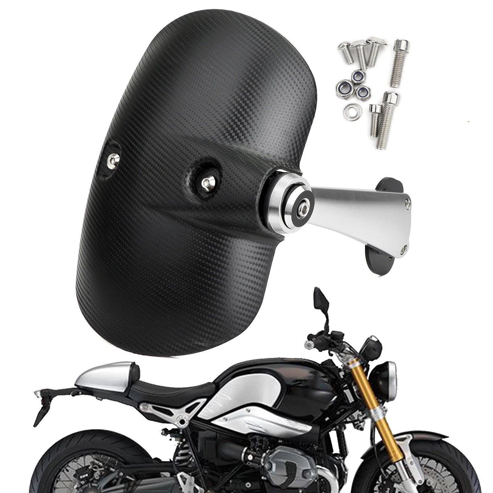 1x Rear Mudguard Tire Hugger Fender for BMW R Nine T (2014–2018) Silver
