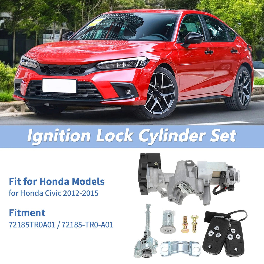 Ignition Lock Cylinder for Honda Civic 2012–2015 Replacement Set
