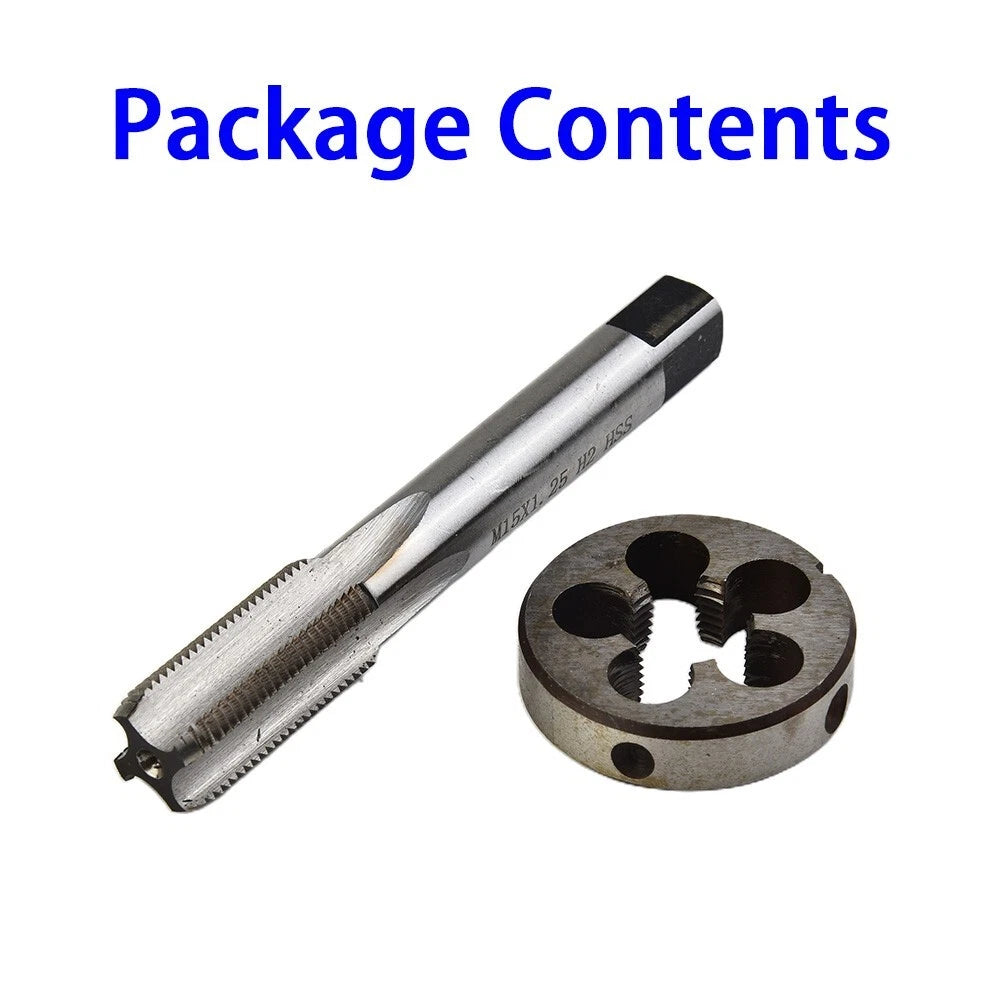 M15 X 1.25mm Plug Tap and Die Threading Tool Set (1pc Each)