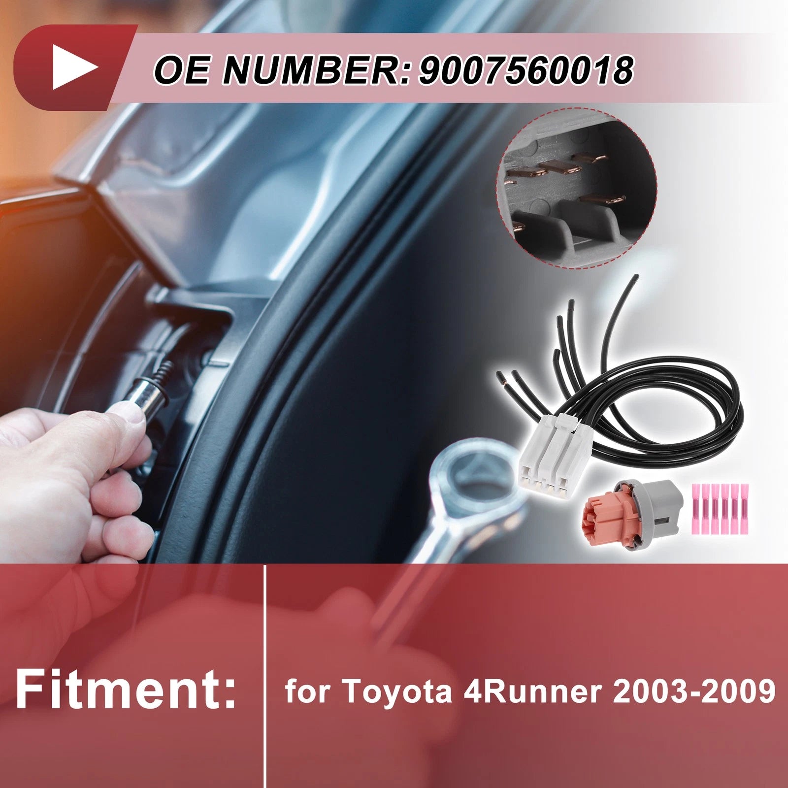 Tail Light Socket Wiring for Toyota 4Runner (2003–2009) No. 9007560018