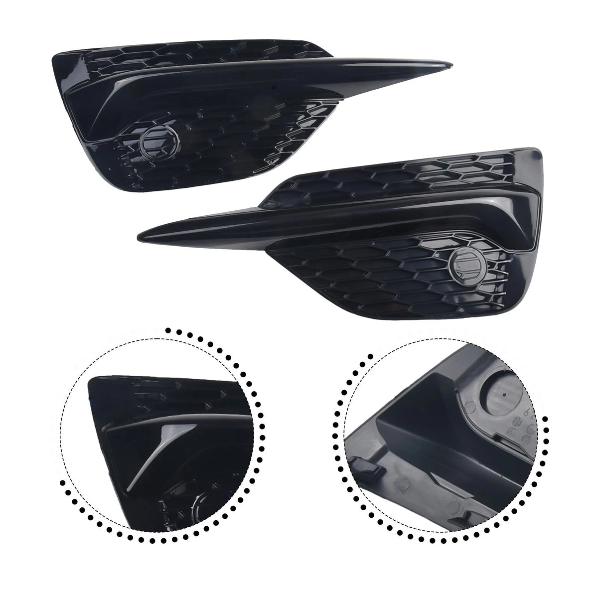 Fog Light Cover for Nissan Rogue Sport (2022) Black Easy Install