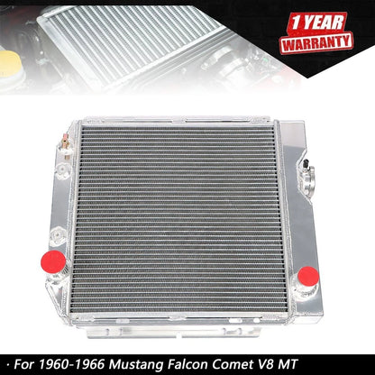 3 Row Aluminum Radiator for Ford Mustang Falcon Comet V8 (1960–1966)