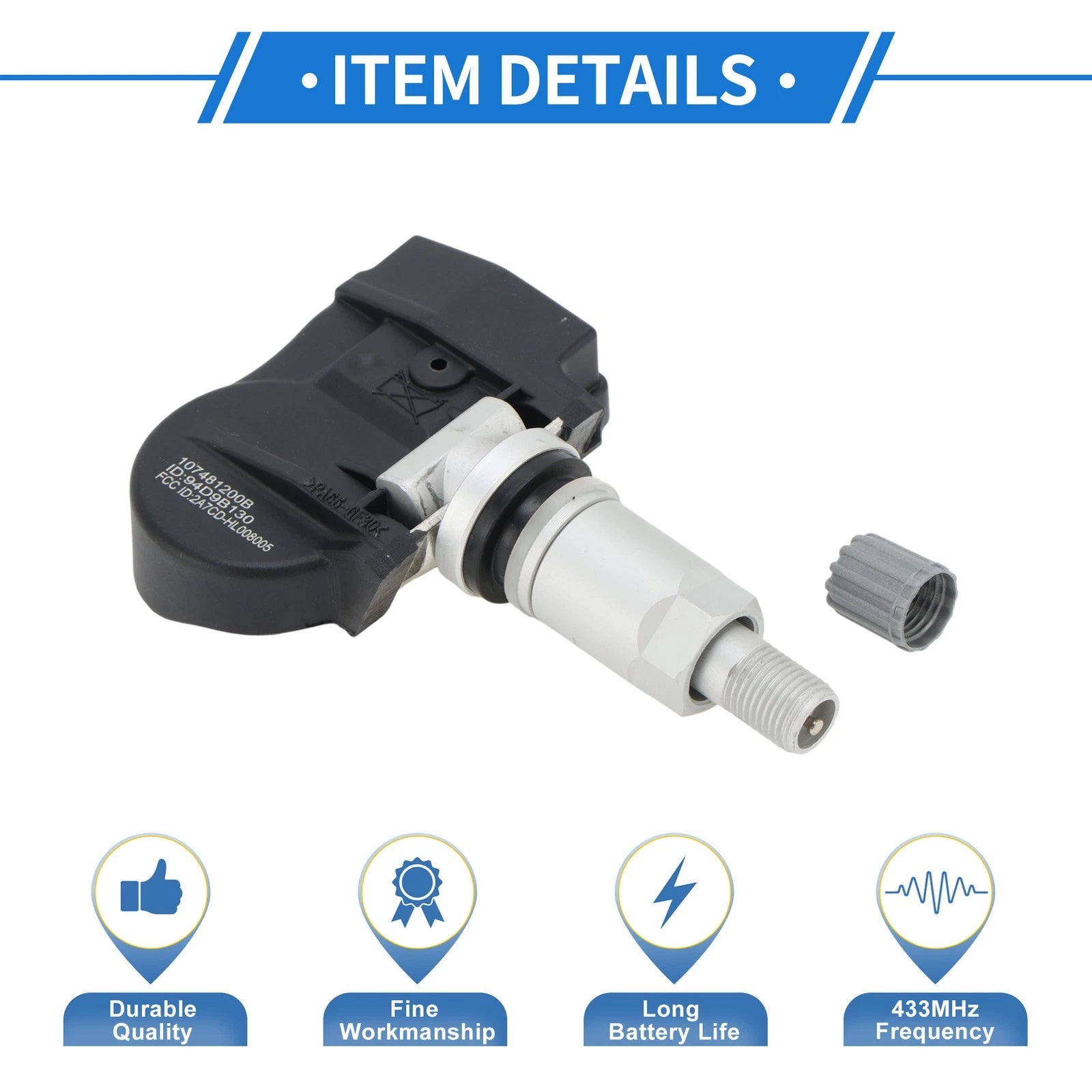 TPMS Sensor No. 107481200B for Tesla Model 3 (2012–2020)