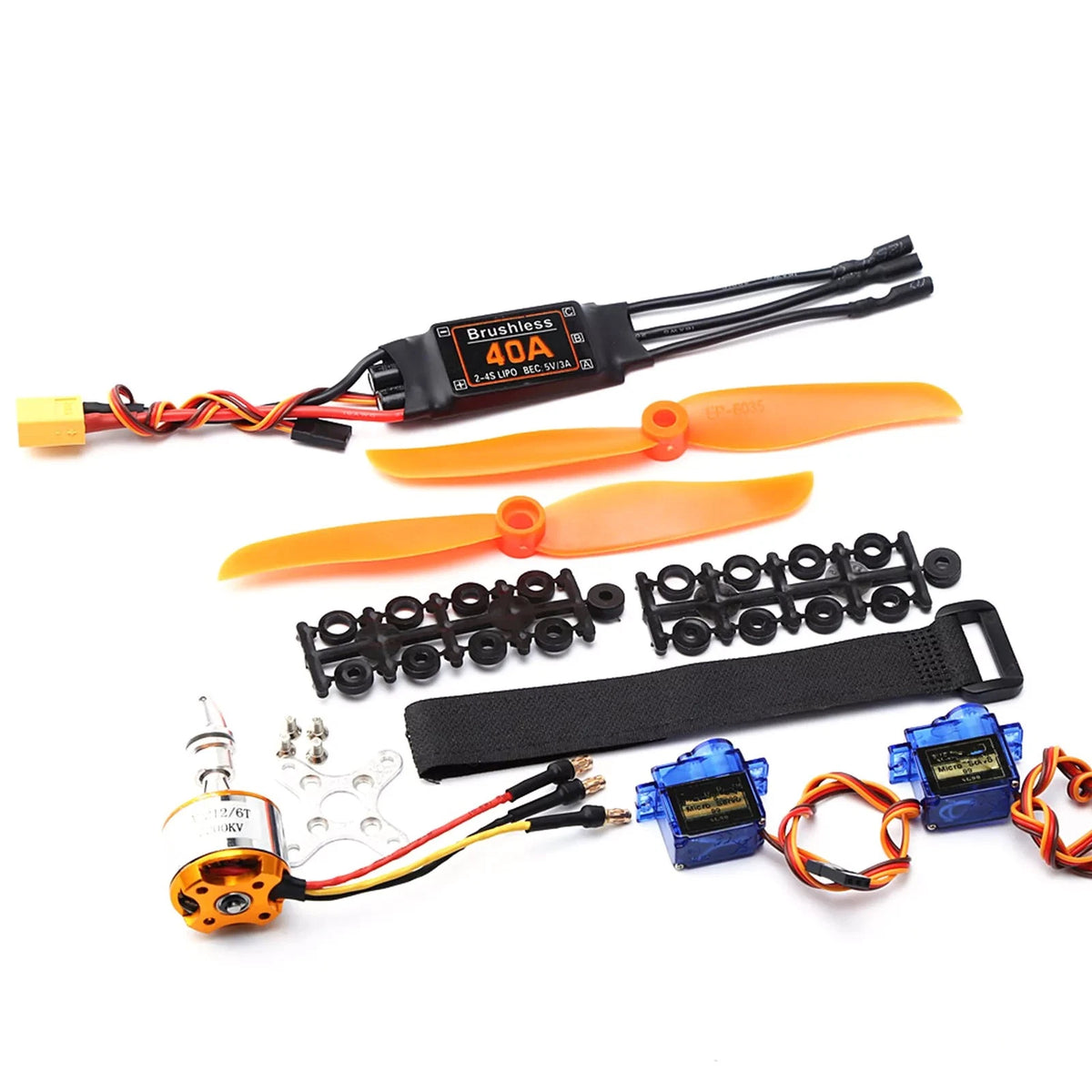 2200KV Brushless Motor Kit with 40A ESC for RC Plane (Replacement)