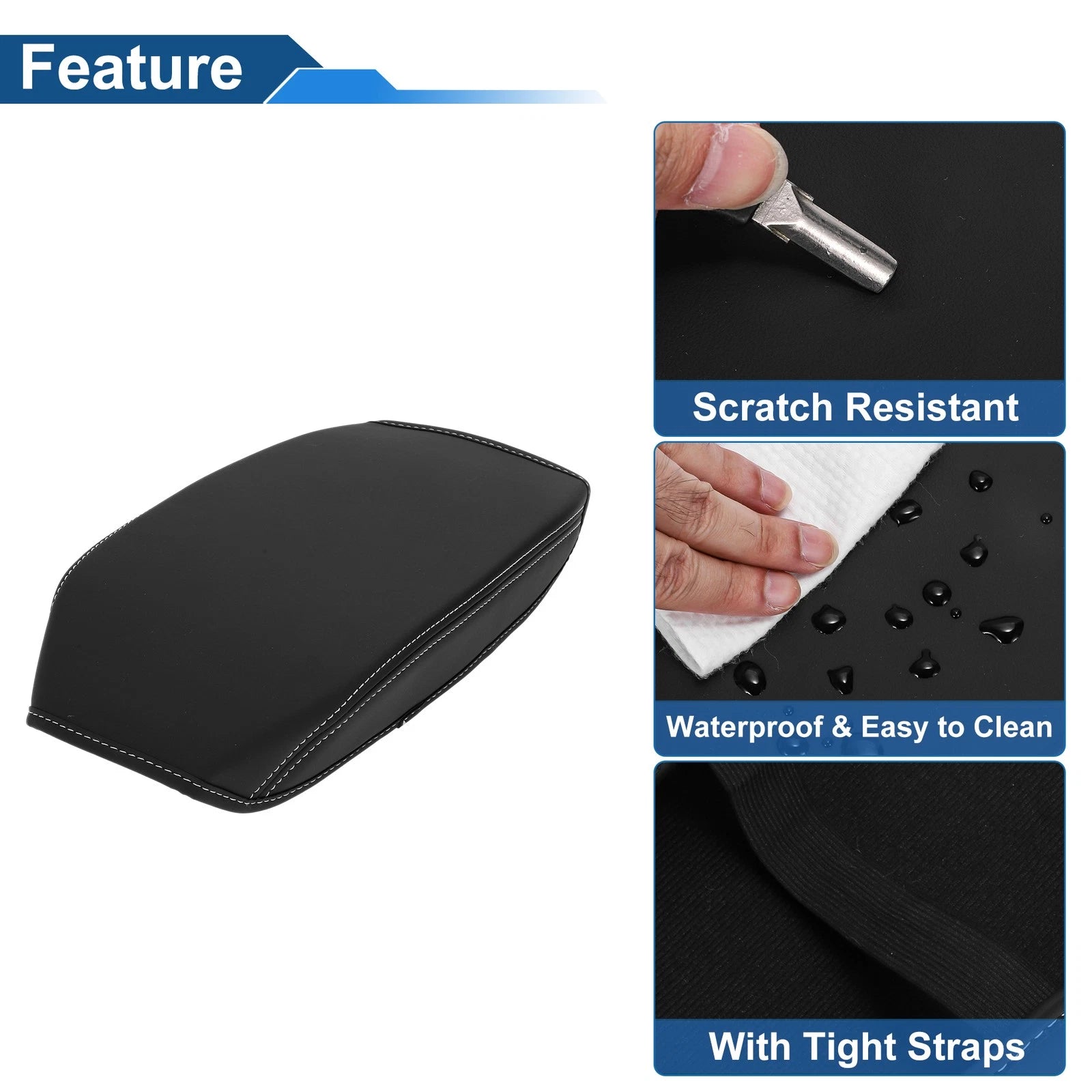 Armrest Cover for Mazda CX-5 (2018–2024) Anti-Scratch Black White