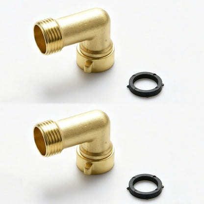 Set of 2 Brass 90° Garden Hose Elbow Connectors for RV Camper
