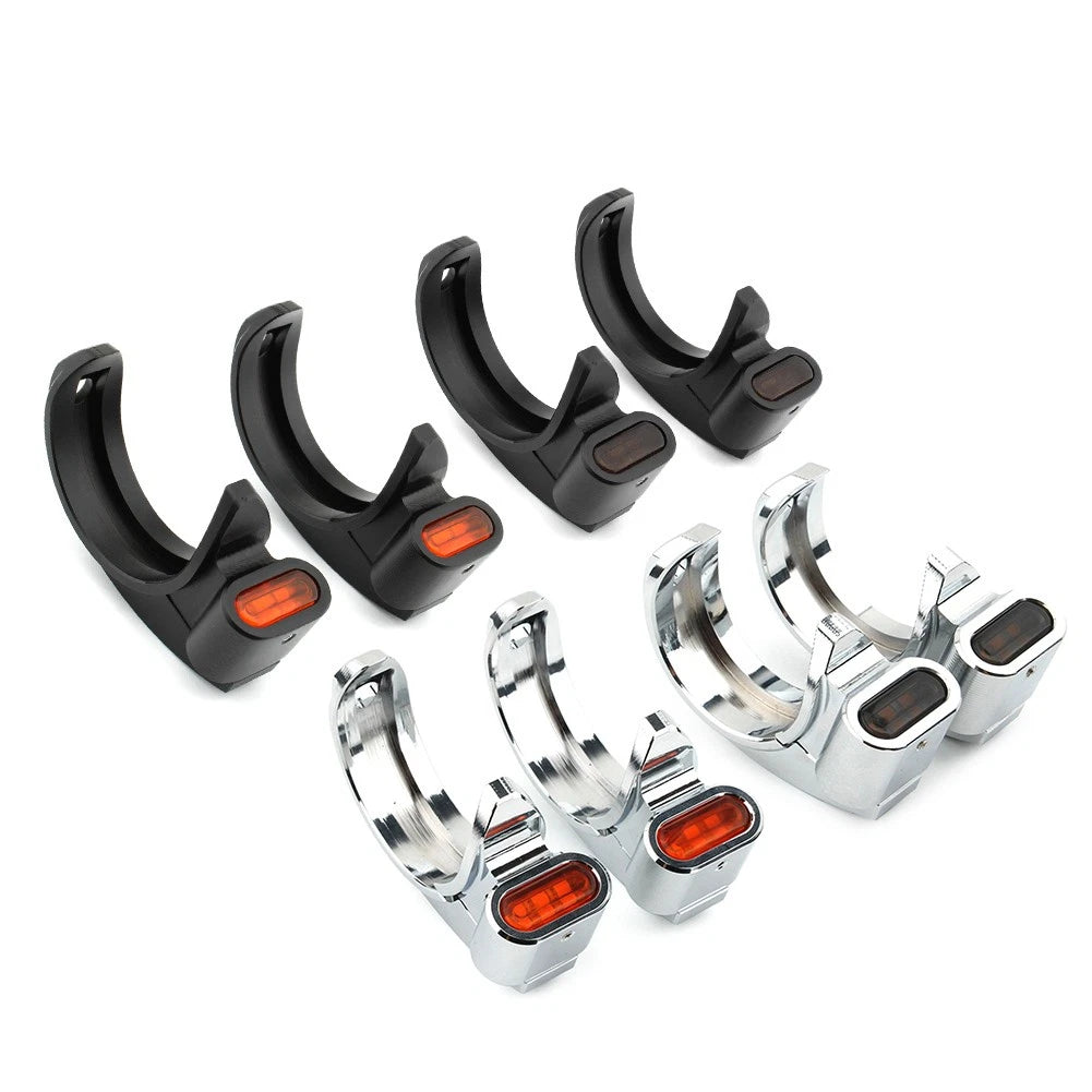 LED Front Turn Signal Light for Harley 39-41mm Front Fork Shock Absorber