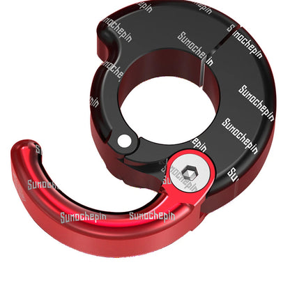 Helmet Hook Holder for Motorcycle ATV (21-28mm Handlebar) - Red
