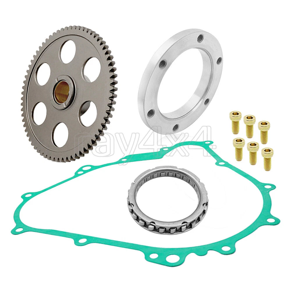 Starter Clutch Kit One Way Gear Bearing & Gasket for Yamaha Rhino/Wolverine (2004–2014)