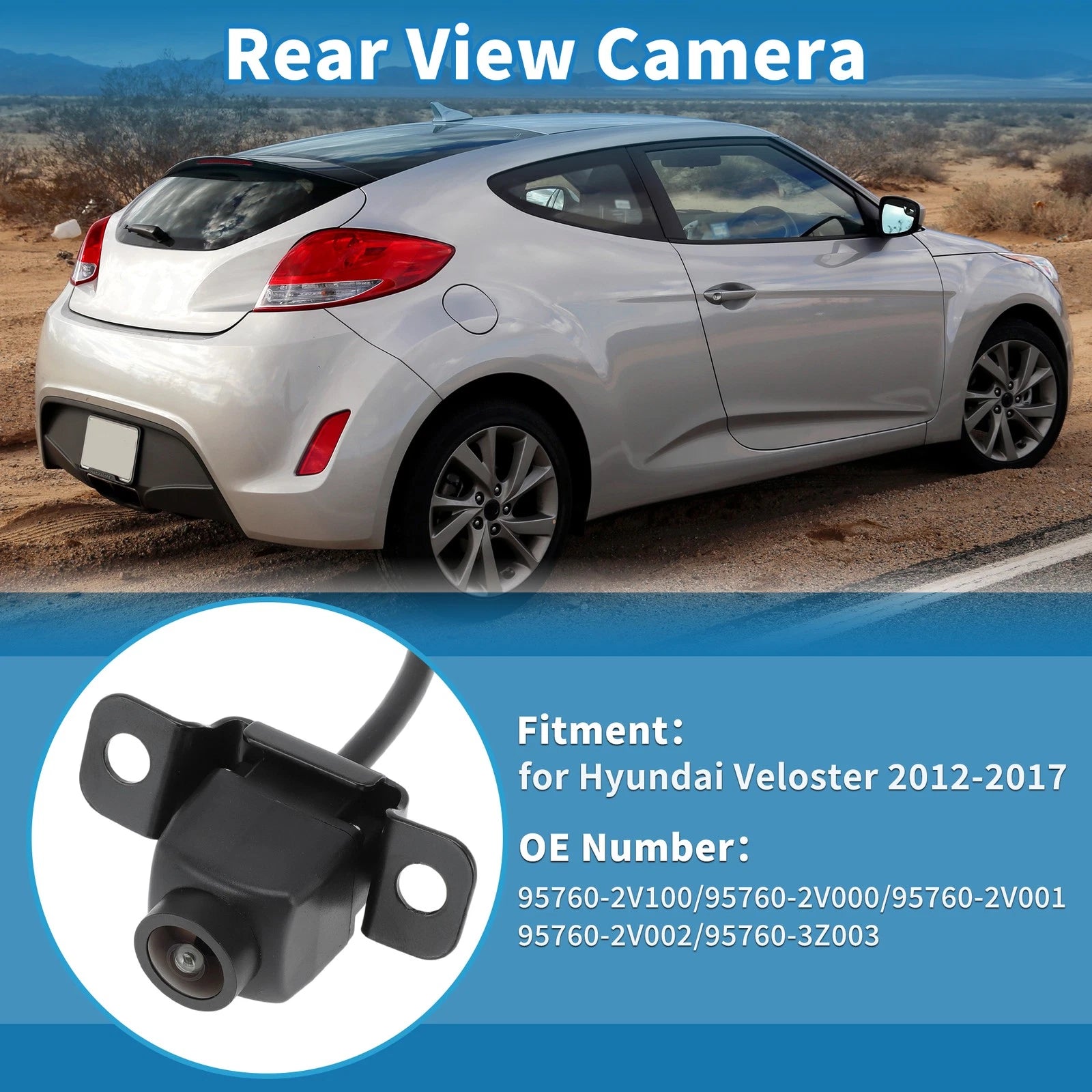Rear View Park Assist Backup Camera for Hyundai Veloster (2012–2017)
