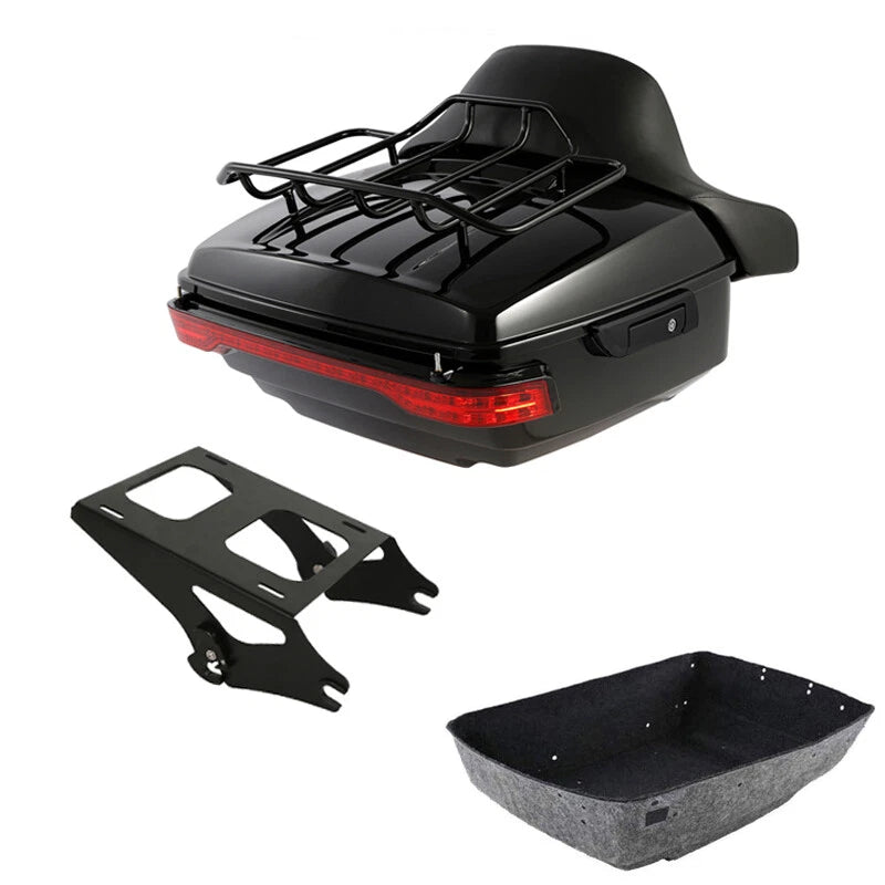 LED Light Mount Rack Backrest Pad for Harley Touring (2014–2026)