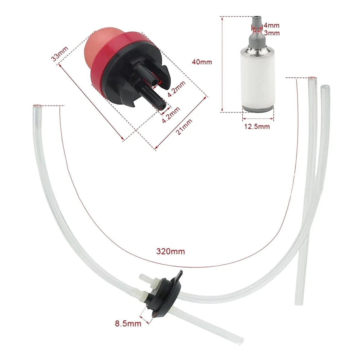 Fuel Line Kit for Echo 125B, 125BX, 125BVX Blower