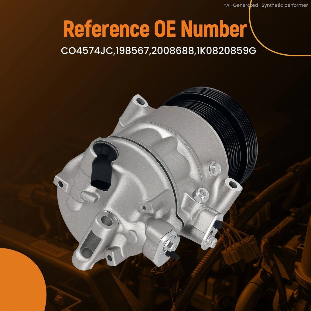 A/C Compressor for Volkswagen Rabbit (2006–2009), Passat 2.5L (2012–2014) CO4574JC