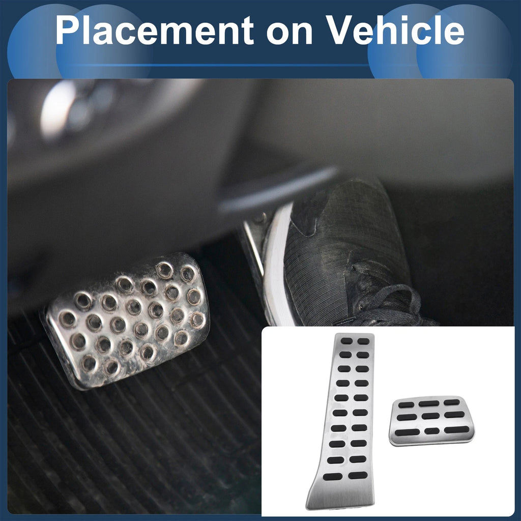 Automatic Footrest Pedal Covers Set for Hyundai Tucson (2016–2023) Silver