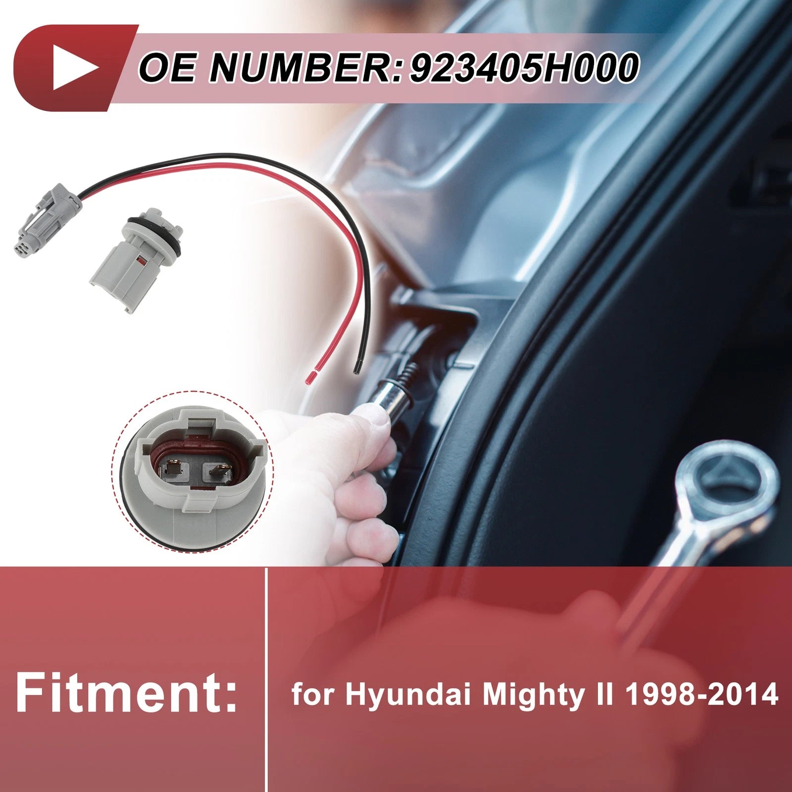 License Plate Light Socket Wiring Replacement for Hyundai Mighty II (1998–2014)