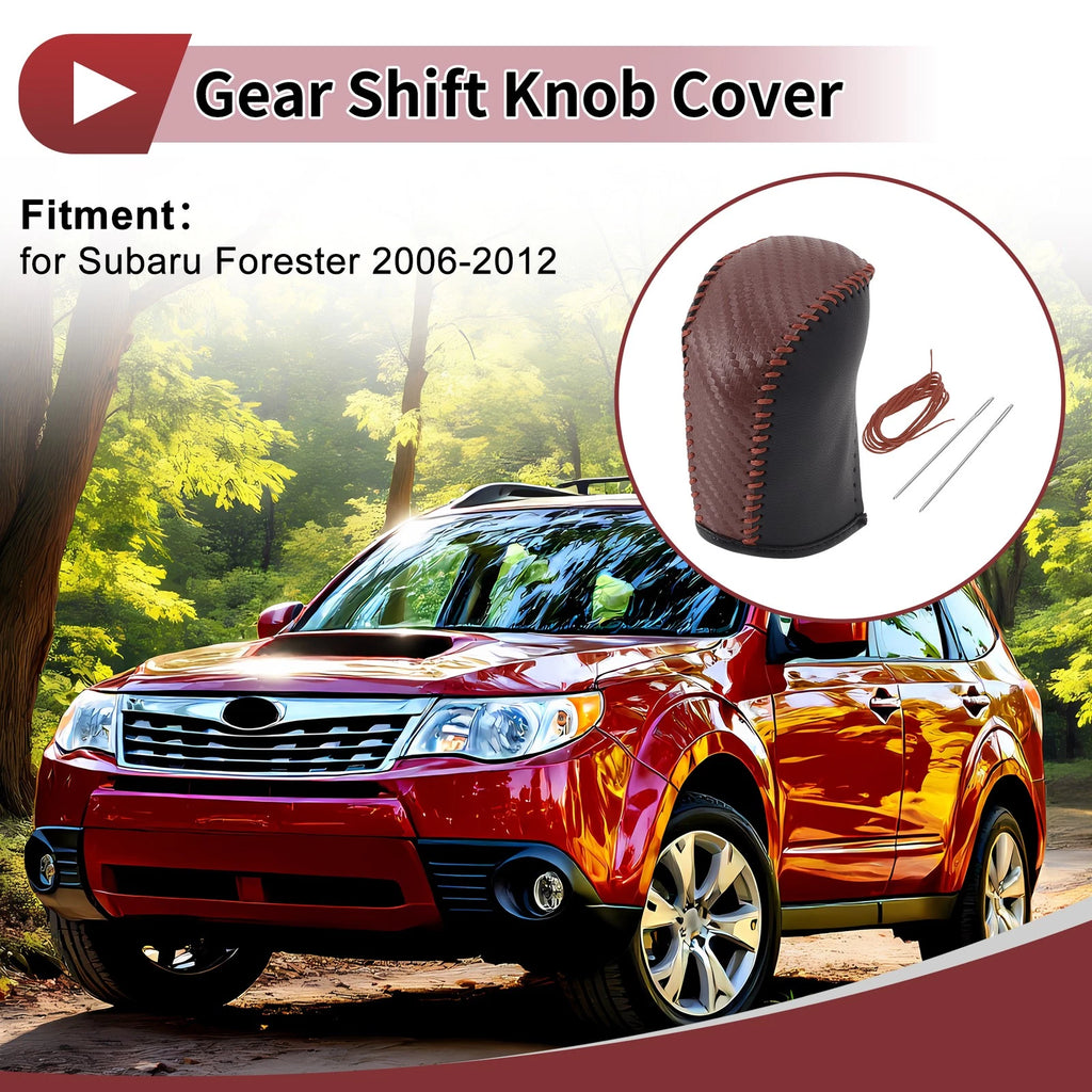 Gear Shift Knob Cover Replacement for Subaru Forester (2006–2012) Brown
