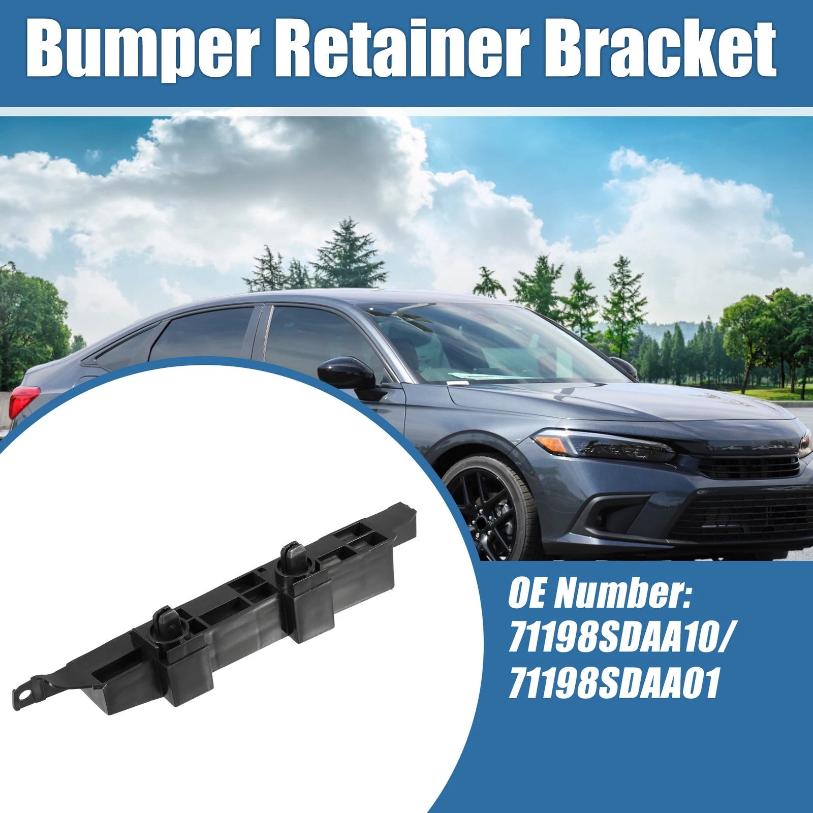 Front Bumper Bracket Left Driver Side for Honda Accord (2006–2007)
