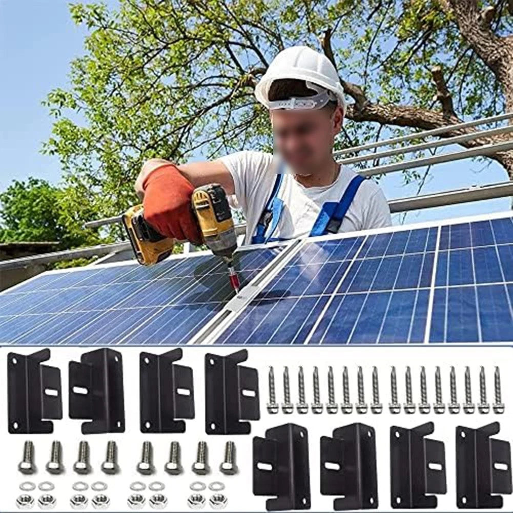 8PCS Ventilated Z Brackets for RV Boat Solar Panel Mounting